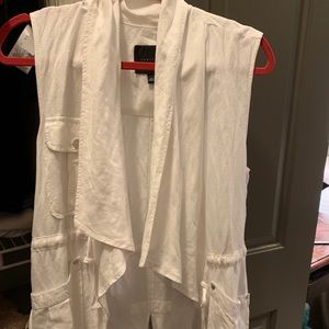 Sanctuary White Linen Vest